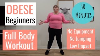 PLUS SIZE Full body Workout  Obese Beginner Workout Low Impact  No Equipment  No Jumping [upl. by Tracy]