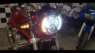 Motorcycle Aftermarket LED Headlight Install  GSF600 Bandit [upl. by Petula809]