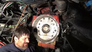 January 8 2019 4 Installing Transmission Housing Flywheel Clutch on Kenworth t680 [upl. by Maloney]