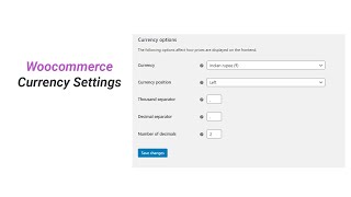 Woocommerce Currency Settings [upl. by Gahl389]