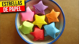 🌟 COMO hacer ESTRELLITAS DE PAPEL🌟HaunterMake [upl. by Farhsa]