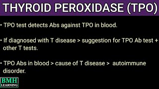 Thyroid Peroxidase  TPO  Anti TPO Antibodies  Thyroid Antibodies [upl. by Joses865]