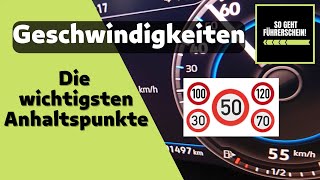 Geschwindigkeiten Wann darfst du welche Geschwindigkeit fahren  Führerschein [upl. by Mikihisa]