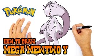 How to Draw Mega Mewtwo Y  Pokemon [upl. by Lorne866]