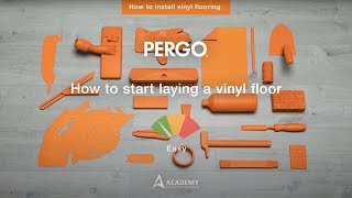 Installing Pergo vinyl flooring  How to start laying a vinyl floor [upl. by Haikan]