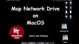 Map Network Drive MacOS  Works with Windows Shares [upl. by Yeta356]