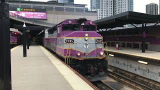 MBTA Commuter Rail Trains at North Station [upl. by Heida]