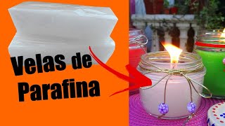 Como hacer VELAS con PARAFINA [upl. by Emiline]