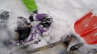 Dramatic Rescue of Skier Caught in Avalanche [upl. by Krispin285]