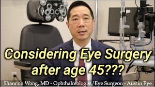 Over 45 and considering LASIK Lens replacement or Cataract surgery ALL YOU NEED TO KNOW [upl. by Dzoba360]