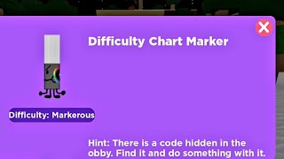 Find the Markers How to Get quotDIFFICULTY CHART MARKERquot  Roblox [upl. by Ylek]