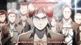 Shingeki No Kyojin Opening 1 With Lyrics [upl. by Adamok]