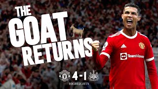 Cristiano Ronaldo RETURNS 🏟️🐐  Man Utd 41 Newcastle [upl. by Siobhan328]