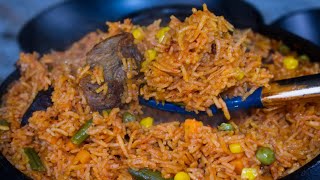 How to prepare the perfect beef and vegetables jollof rice [upl. by Hy]