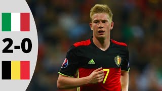 Belgium vs Italy 02  Goals And Highlights  EURO 2016 [upl. by Raynata]