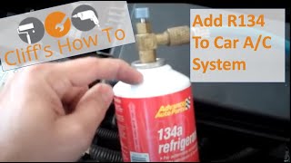 How to add freon r134 to your car AC system [upl. by Artemed]