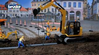 Bruder Toys CAT Mini Excavator with Worker 02467 [upl. by Bohun]