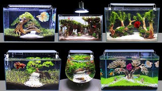 TOP 6 How To Make Mini Planted Fish Tank At Home Idea 6 DIY Aquascape Aquarium Decoration Ideas 142 [upl. by Fira282]