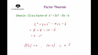 Factor Theorem  Corbettmaths [upl. by Sherard]