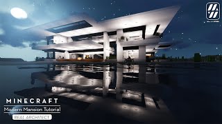 Minecraft How to Build a Modern Mansion Tutorial [upl. by Jewett]