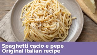 SPAGHETTI CACIO E PEPE Pecorino and black pepper spaghetti  Original Italian recipe [upl. by Nollid]