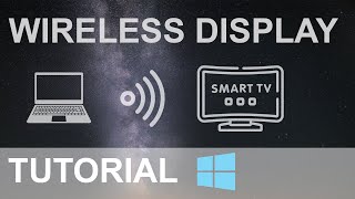 WINDOWS 10  Wireless Display Sharing Tutorial  MIRACAST [upl. by Ahsinwad]