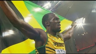 Usain Bolts Golds  200m  IAAF World Championships [upl. by Eirhtug]