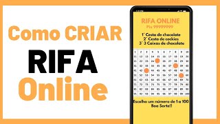 Como Criar Rifa Online 2023 [upl. by Rovert577]