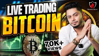 Live Trading Bitcoin  Delta Exchange  Anish Singh Thakur  Booming Bulls [upl. by Llekcm]