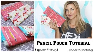 Easy Pencil Pouch Tutorial  Back to School [upl. by Childs]