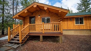 Montana Log Cabin Interior Tour  The Selah Chalet [upl. by Zerimar543]