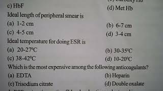 MLT question answers Haematology [upl. by Elacim537]