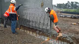 how to install precast wall panel [upl. by Ellimahs]