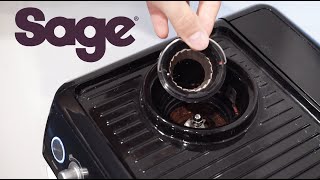 Sage Barista Express  Grinder Cleaning [upl. by Enyawal]