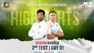 Highlights  2nd Test  Bangladesh vs New Zealand  Day 01 [upl. by Nairehs]