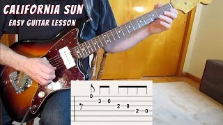 Easy Guitar Lesson California Sun tabs [upl. by Spoor]