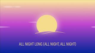 Benjamin Ingrosso  All Night Long All Night 2020 Edit  Lyric Video [upl. by Ahseram]