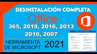 Desinstalar Microsoft Office Cualquier Version Actualizado 2021 [upl. by Dammahom78]