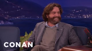 Zach Galifianakis Question He Refused To Ask President Obama  CONAN on TBS [upl. by Meehsar535]