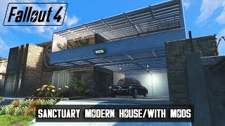 Fallout 4 Sanctuary Modern House Settlement Build  With Mods [upl. by Dressler859]