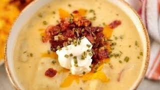 THE BEST LOADED POTATO SOUP RECIPE [upl. by Carper259]