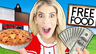 Buying A Restaurant and Giving Away Free Food For 24 Hours Emotional Surprise Rebecca Zamolo [upl. by Yblek]