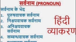 Sarvanam  Hindi grammar  Sarvanam ke bhed  explanation with English words [upl. by Carn288]