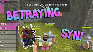 BETRAYING SYNTHESIZEOG Booga Booga ROBLOX [upl. by Marlo326]