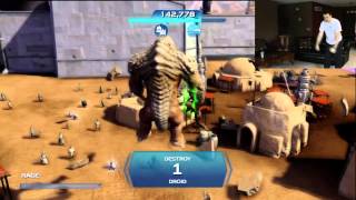 Star Wars Kinect Rancor Rampage Playthrough 1 [upl. by Ttegdirb]