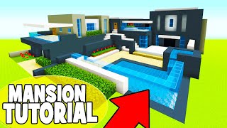 Minecraft Tutorial How To Make A Modern Mansion 14 [upl. by Negrom]