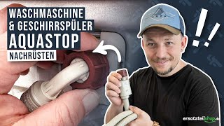 Aquastoppschlauch Waschmaschine  Geschirrspüler nachrüsten [upl. by Lednem]