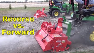 Garden Tillers Forward vs Reverse Rotation 4 Distinct Tests [upl. by Aiyt53]