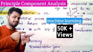 Principal Component Analysis  PCA in machine learning  Lec27 [upl. by Ferd716]