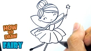 How to Draw Fairy  Drawing Fairy Step by Step [upl. by Aynav]